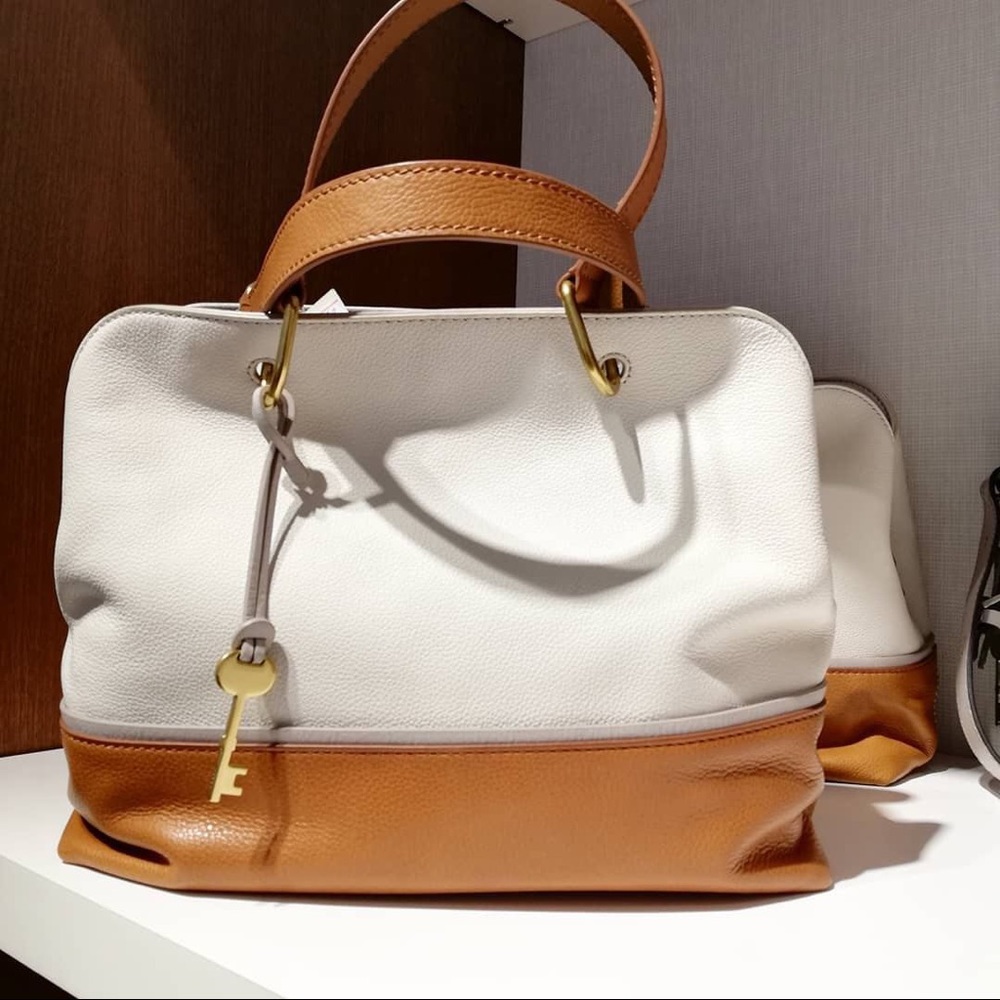 Genuine Fossil Lane Leather Satchel Handbag